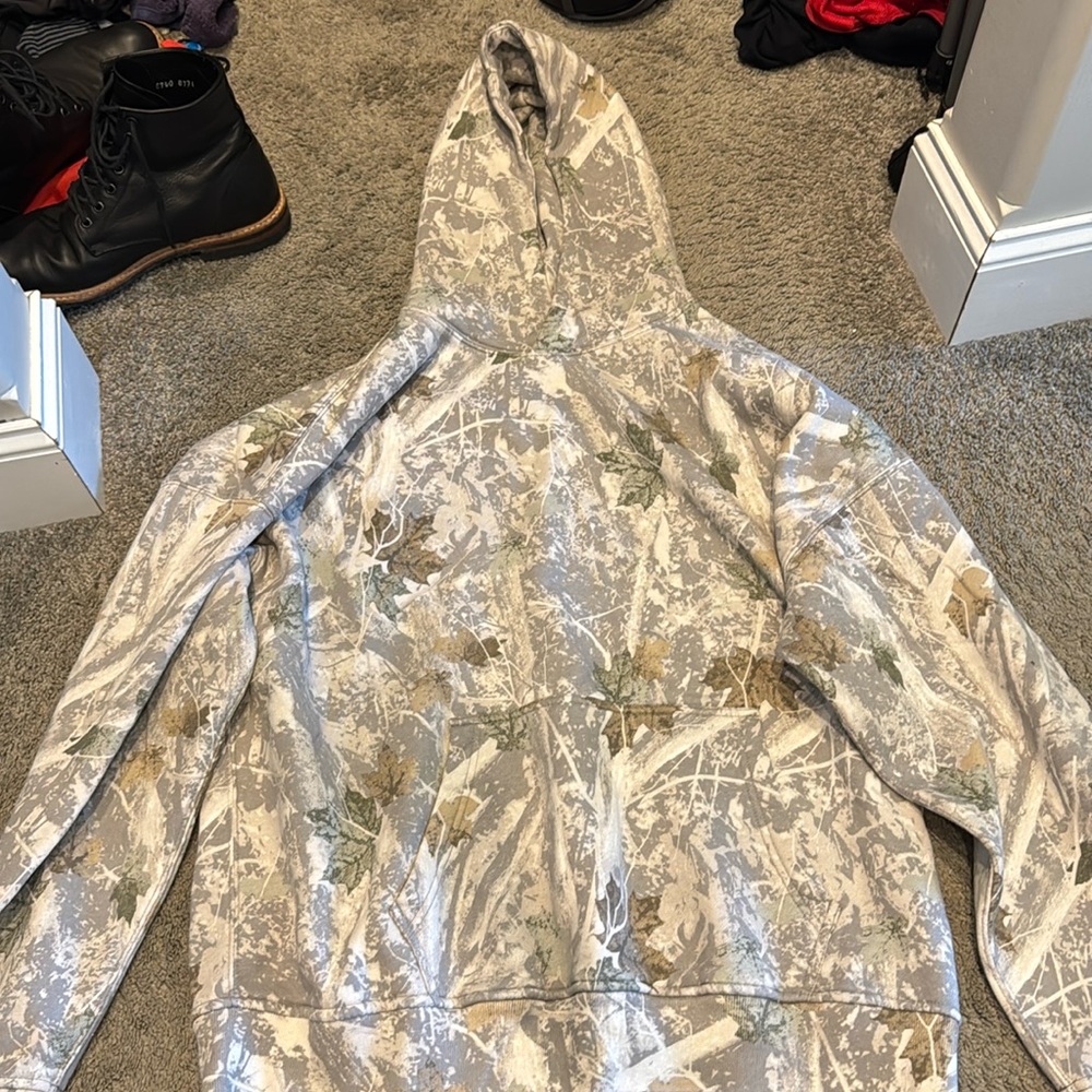 Off white camo hoodie